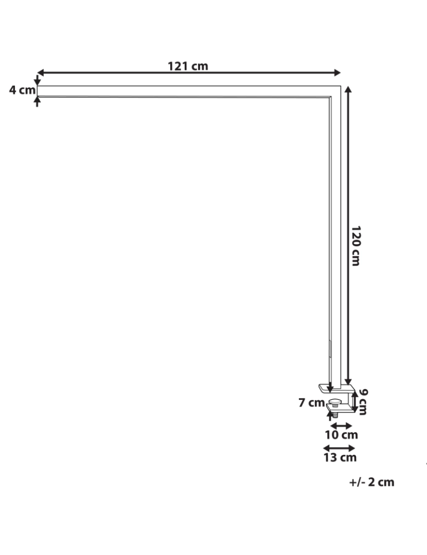 imagem de Candeeiro de mesa LED em metal prateado 120 cm OCTANT1