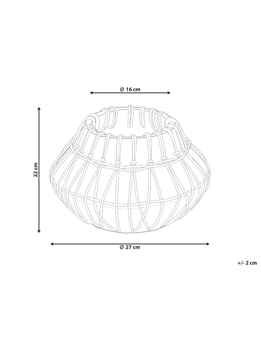 imagem de Terracota Jarro decorativo 22 cm Castanho Creme KLUET1