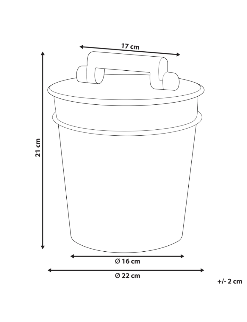 Beliani - Cesto em rattan branco ⌀ 22 cm BARUMUN