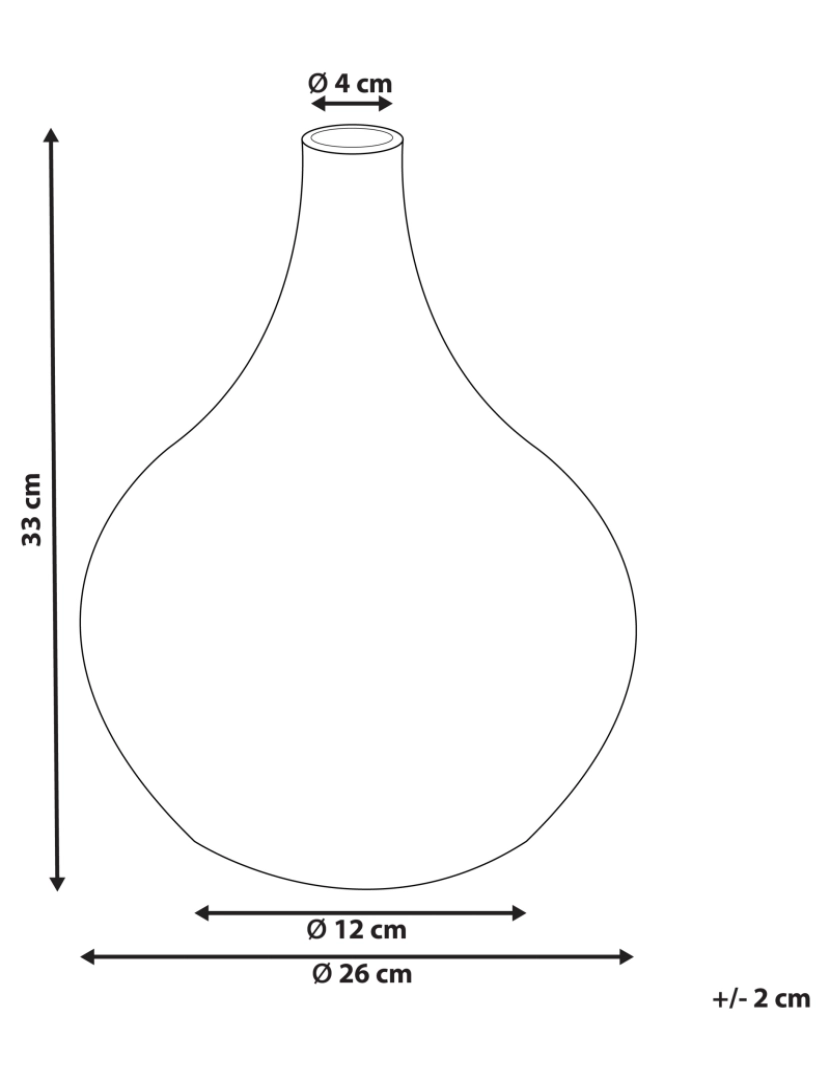 imagem de Terracota Jarro decorativo 33 cm Branco Castanho escuro SIMPANG1