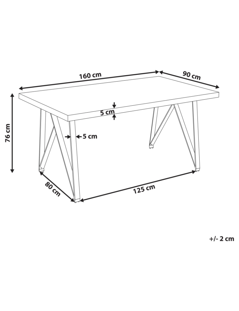 imagem de Mesa de jantar com efeito de mármore branco 160 x 90 cm GRIEGER1