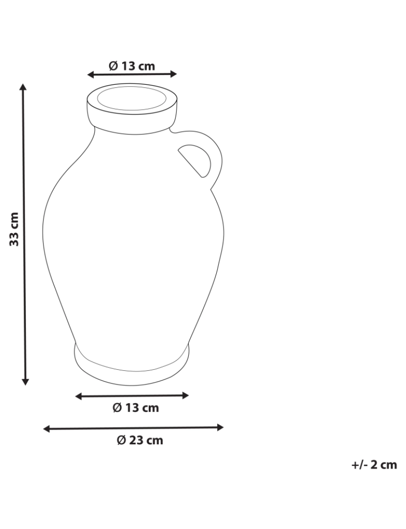 imagem de Terracota Jarro decorativo 33 cm Branco MASSALIA1