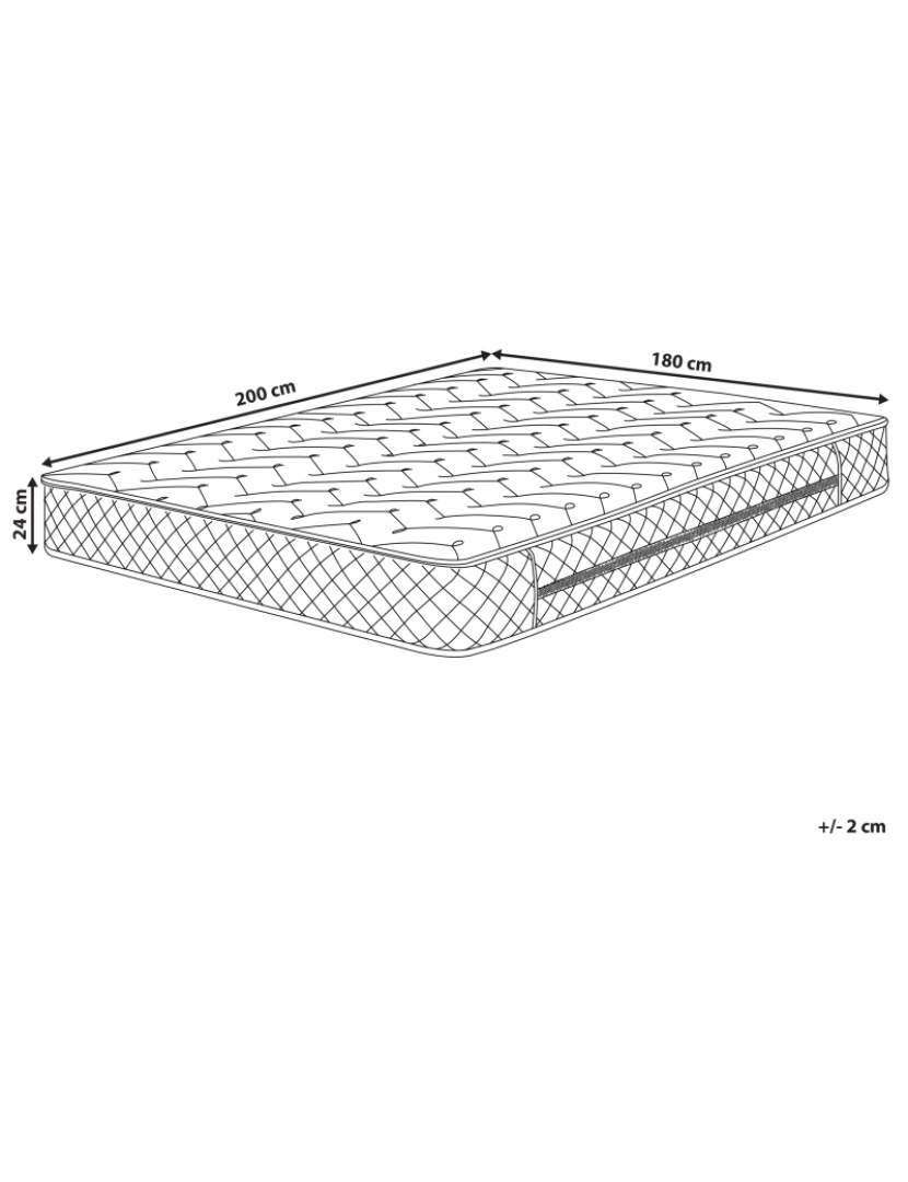 Beliani - Colchão de molas 180 x 200 cm Tamanhos Diversos