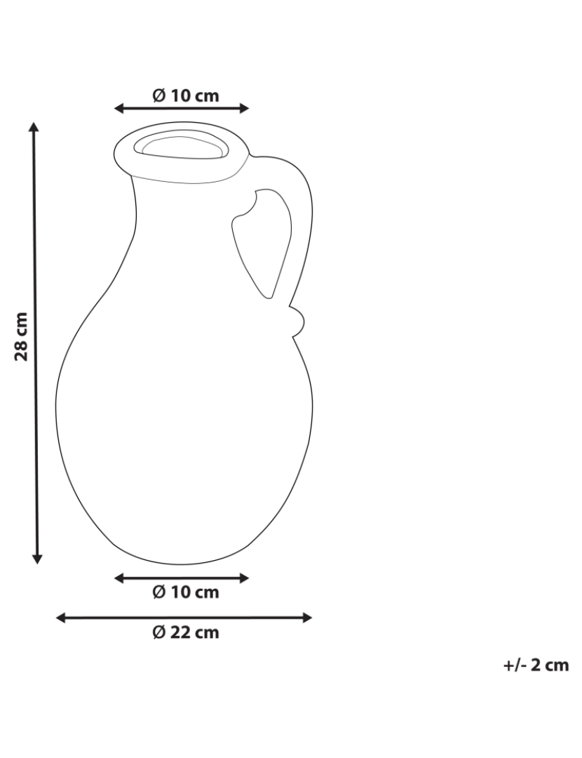 imagem de Terracota Jarro decorativo 28 cm Laranja Branco FILIPPI1