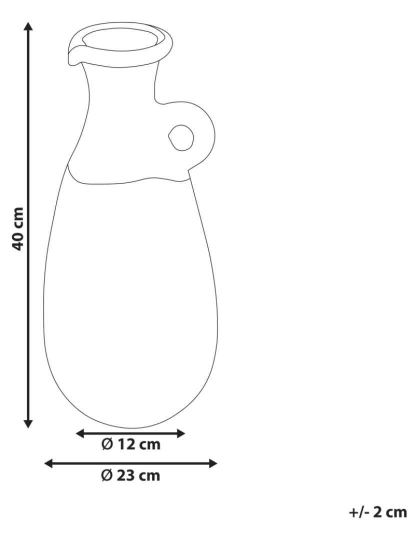 imagem de Terracota Jarro decorativo 40 cm Azul Castanho VELIA1