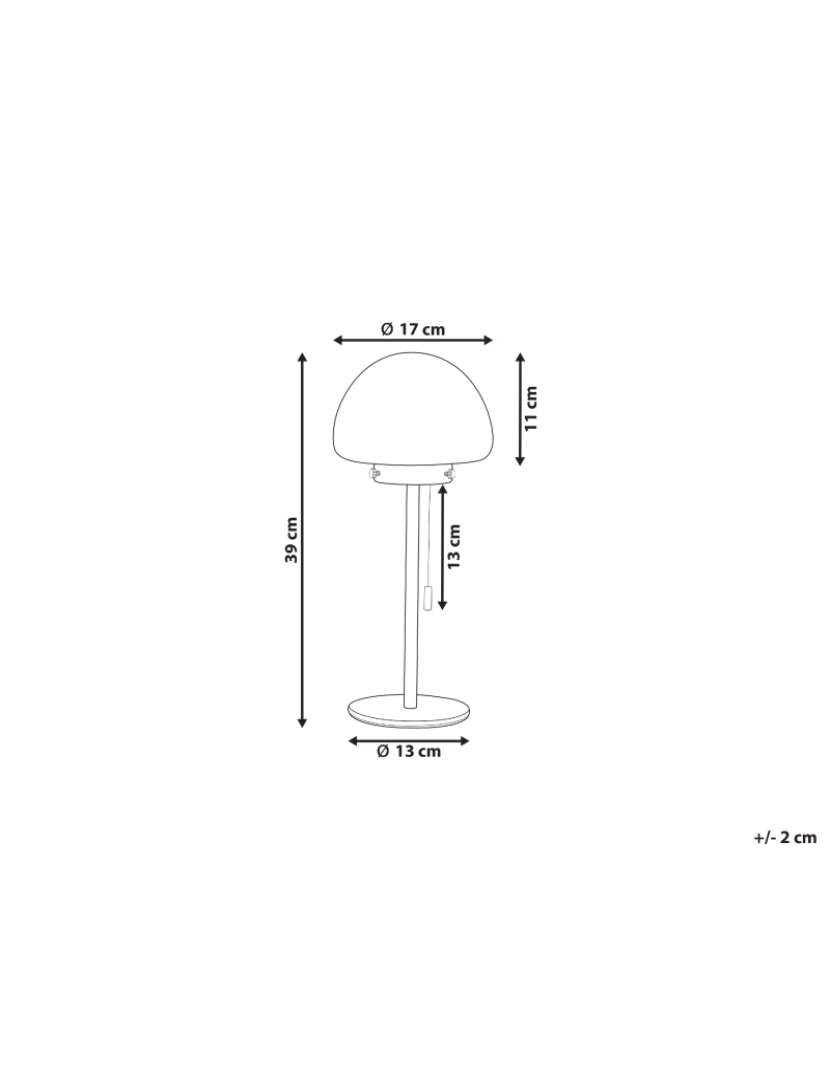 imagem de Candeeiro de mesa prateado 39 cm MORUGA1