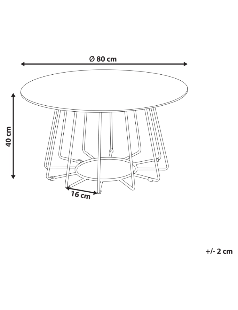 imagem de Mesa de centro efeito de mármore branco com preto BERNIE1