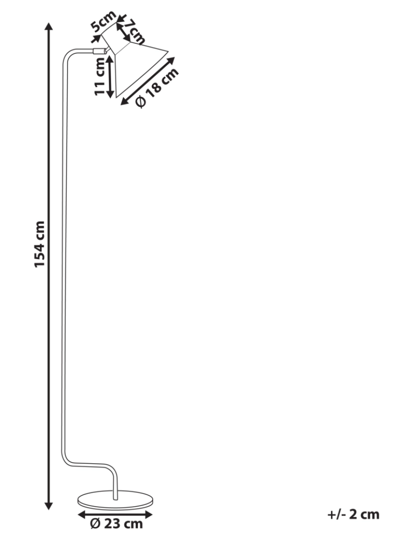 imagem de Candeeiro de chão em metal azul 154 cm RIMAVA1