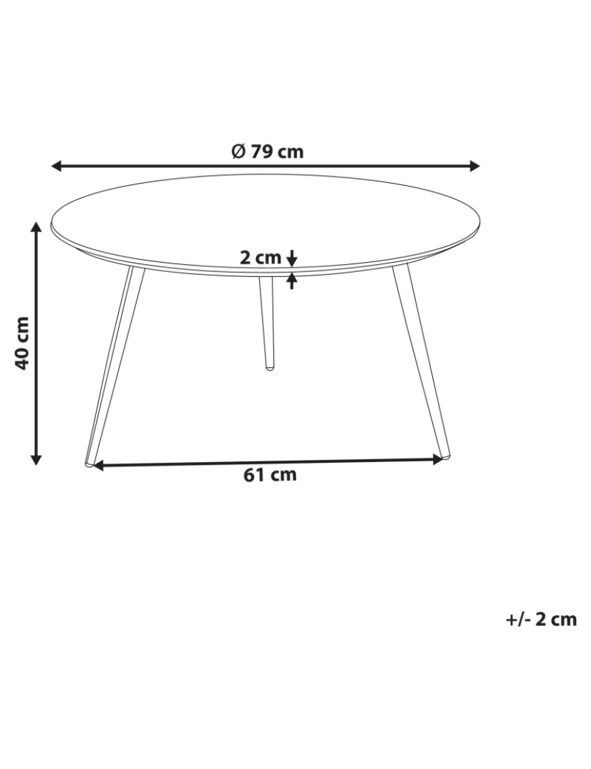 Beliani - Mesa de centro preta com efeito de betão cinzento EFFIE