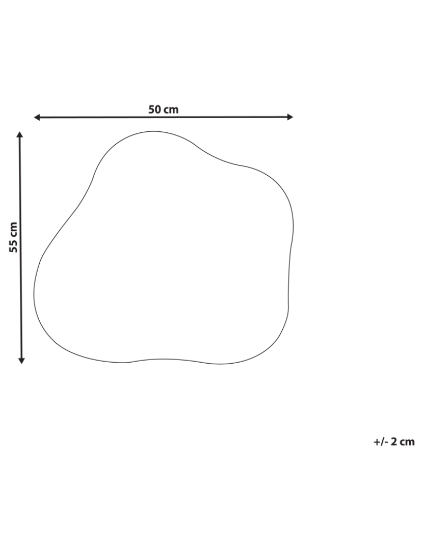 Beliani - Espelho 55 cm Prateado BAGNEUX