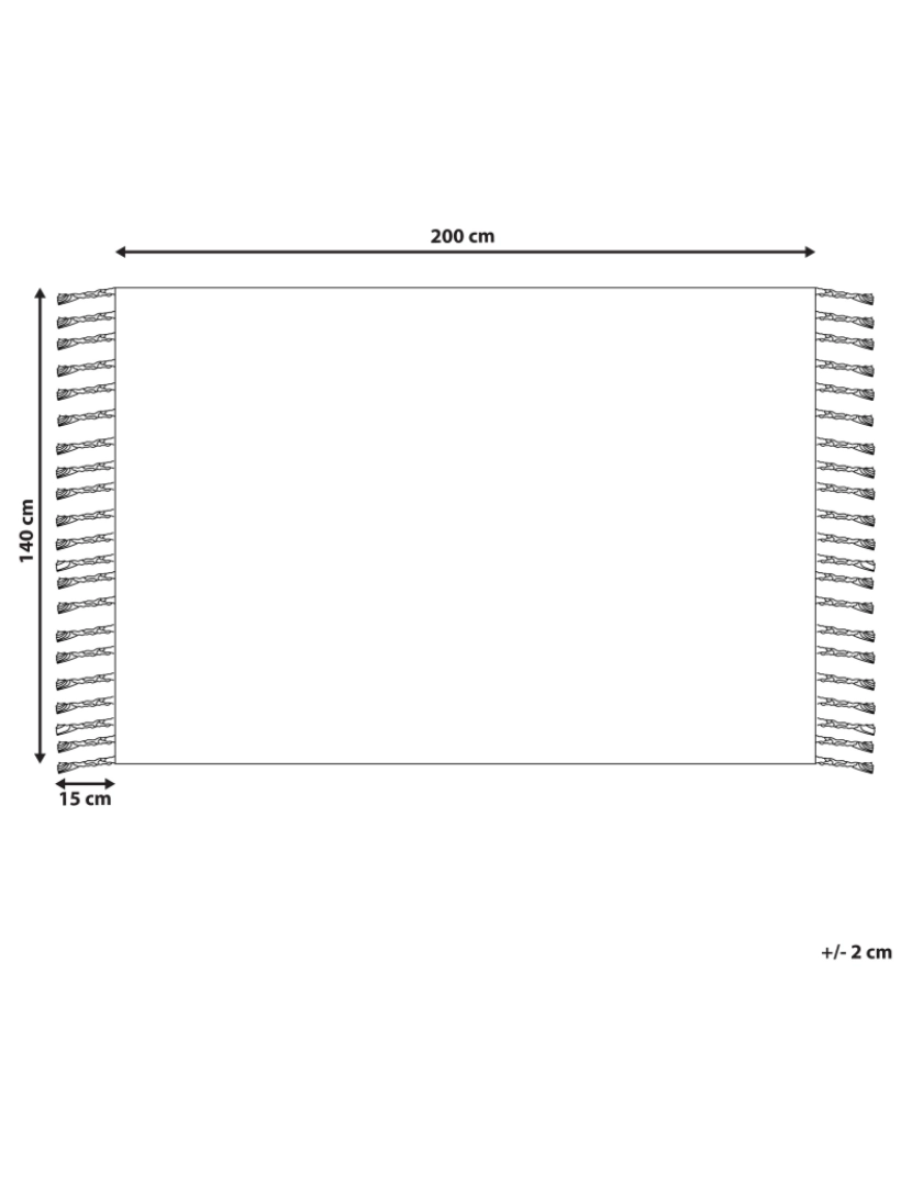 Beliani - Tapete de exterior branco e cinzento 140 x 200 cm TABIAT