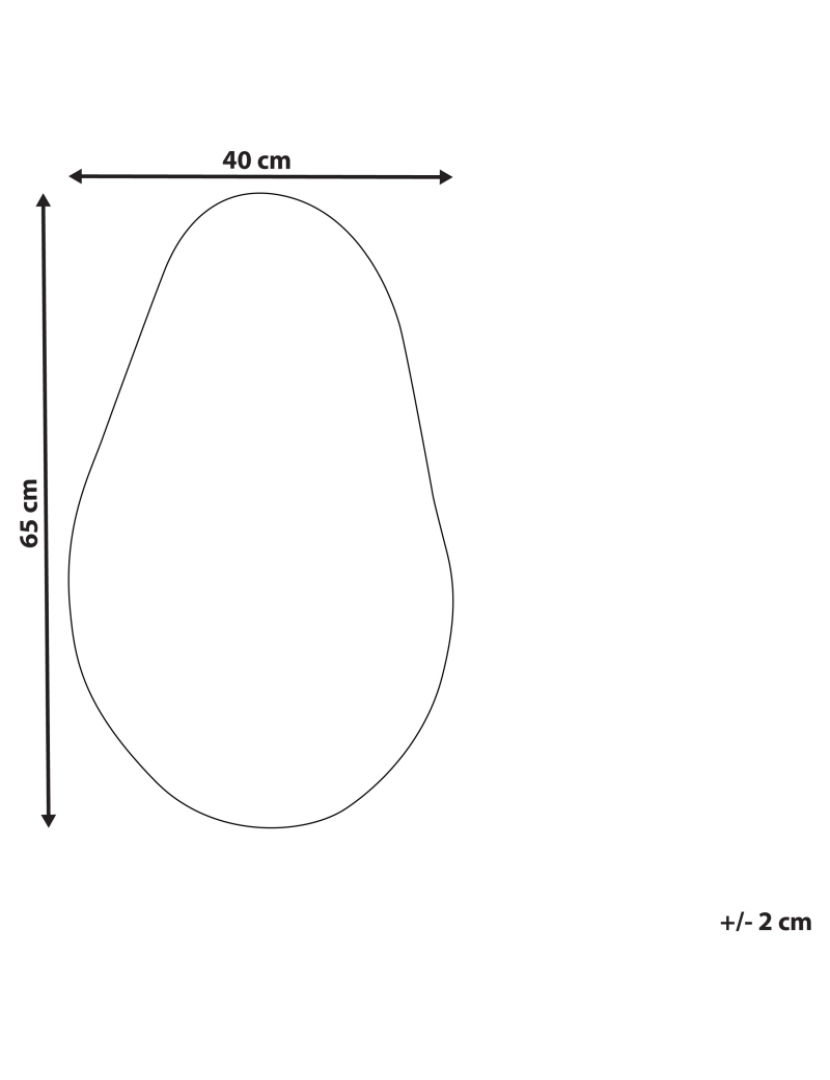 Beliani - Espelho 65 cm Prateado AUBAGNE