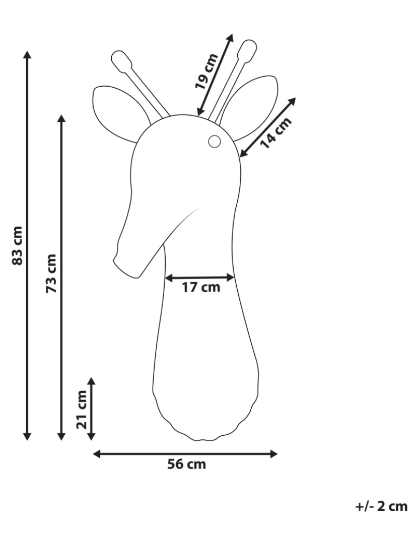 imagem de Decoração de parede girafa em rattan claro BANANEC1