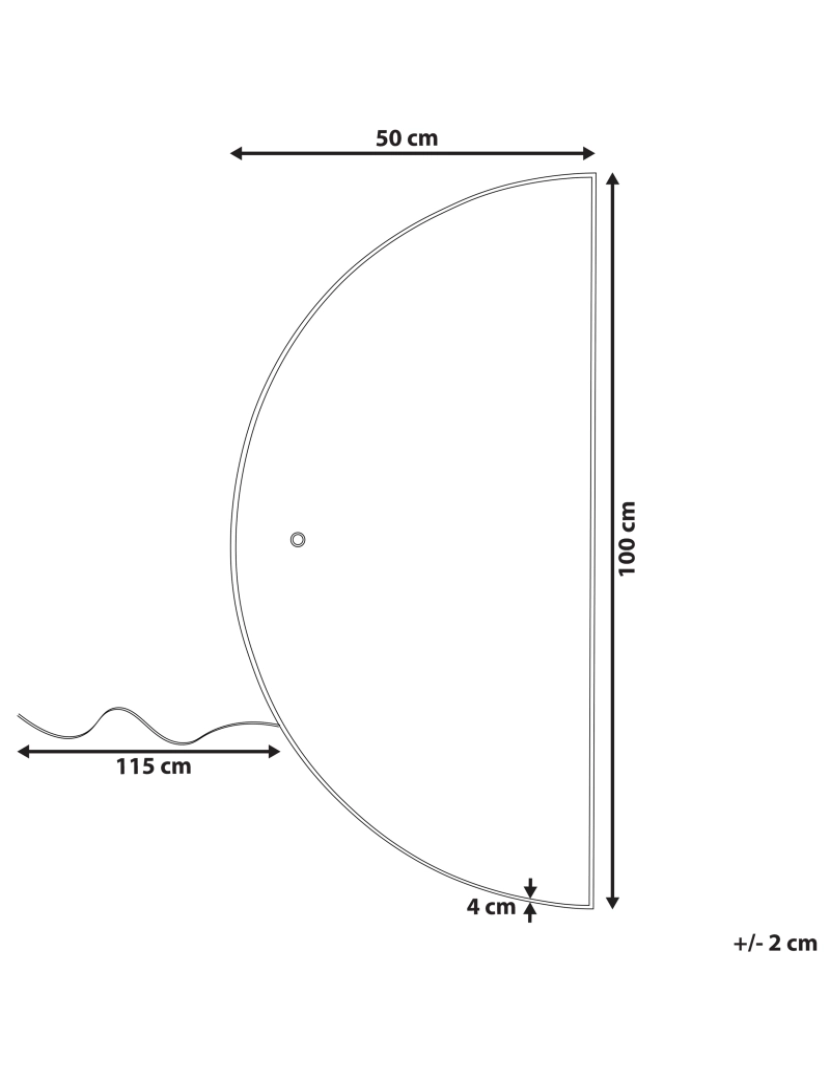 Beliani - Espelho de parede com LED prateado 50 x 100 cm LOUE