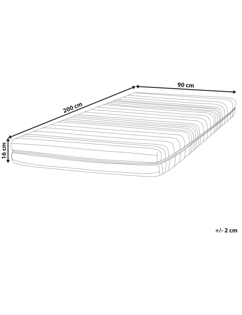 imagem de Colchão de espuma 90 x 200 cm Tamanhos Diversos1