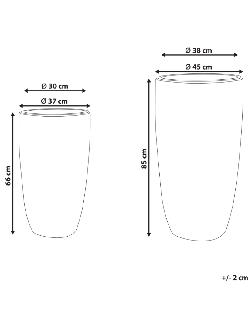 imagem de Conjunto de 2 vasos para plantas em rattan castanho CEDRUS1