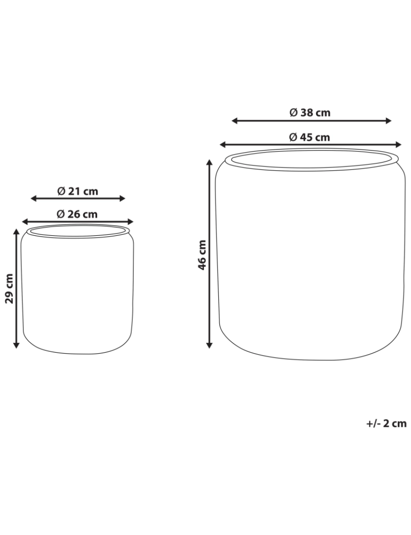 imagem de Conjunto de 2 vasos para plantas em rattan castanho claro BRODIEA1