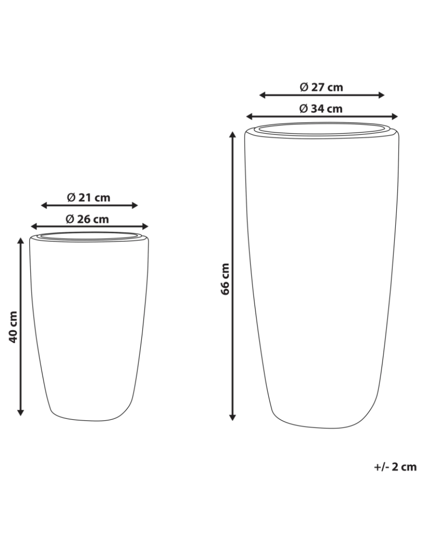 imagem de Conjunto de 2 vasos para plantas em rattan castanho CHELONE1