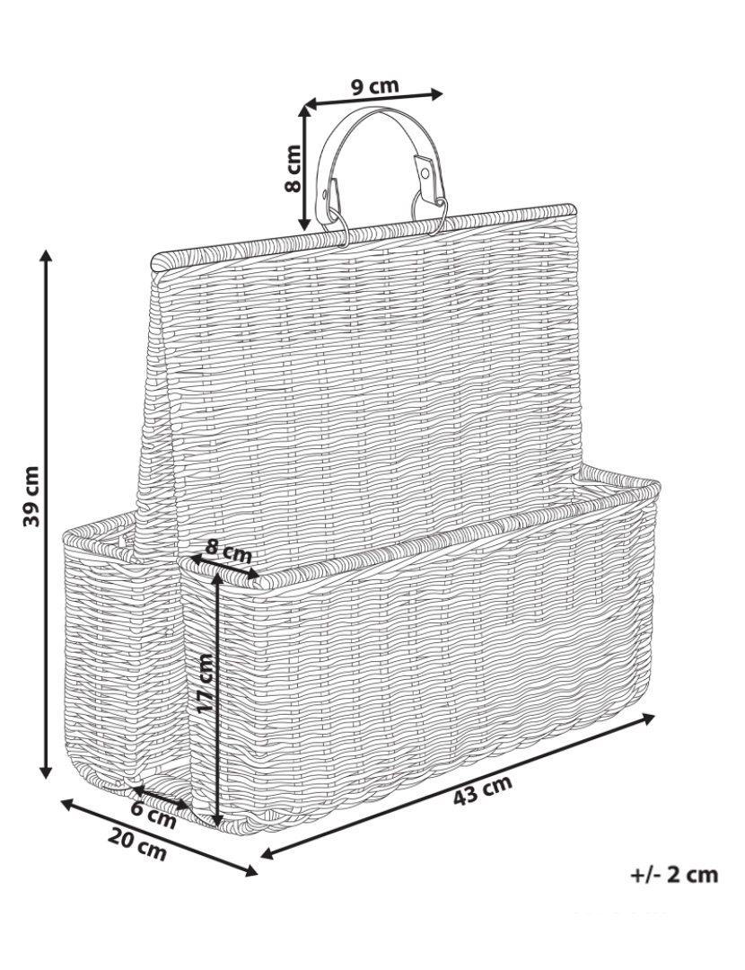 Beliani - Porta-revistas em rattan de cor natural LARAK