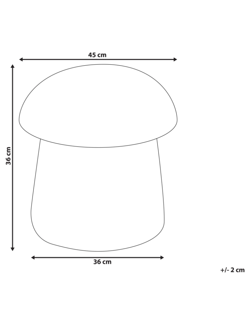 imagem de Tamborete em tecido bouclé branco ⌀ 45 cm TIOGA1