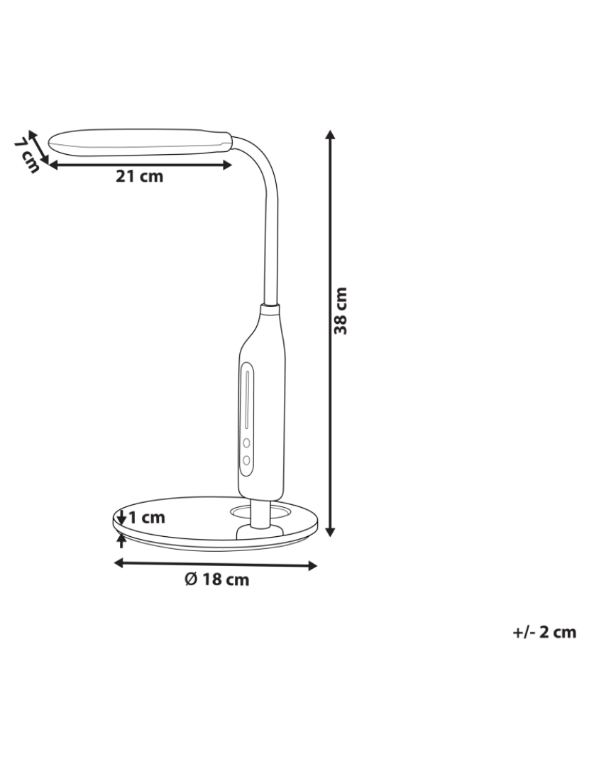 Beliani - Candeeiro de mesa LED preto CYGNUS