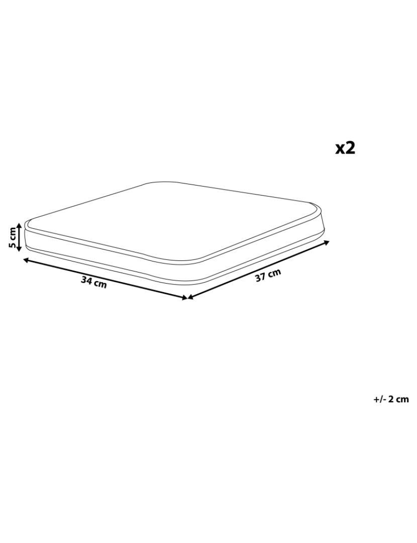 Beliani - Conjunto de 2 almofadas de assento brancas TERNI
