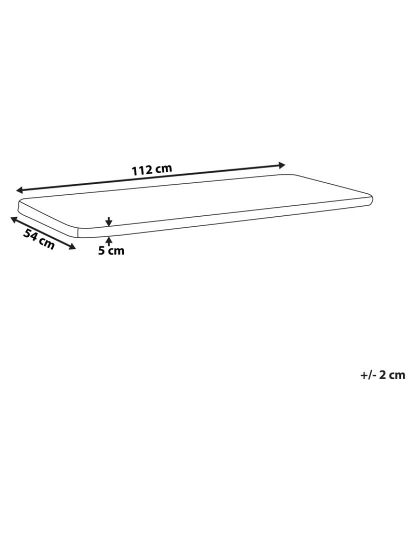 Beliani - Almofada para banco branca 112 x 54 cm VIVARA