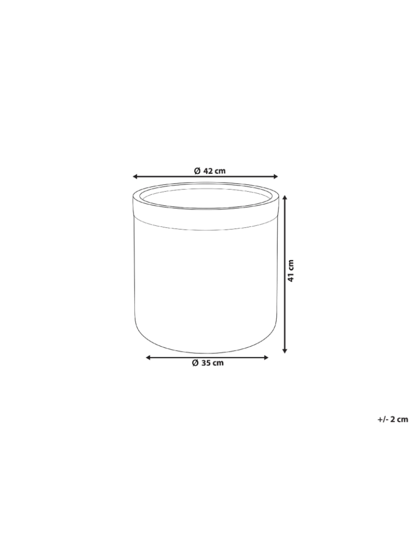 imagem de Vaso para plantas cinzento 42 x 42 x 41 cm SAMOS1