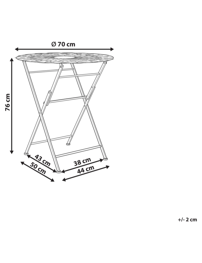 imagem de Mesa de jardim Metal Branco STIFFE1