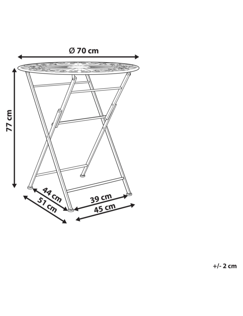 imagem de Mesa de jardim Metal Branco SCAFA1