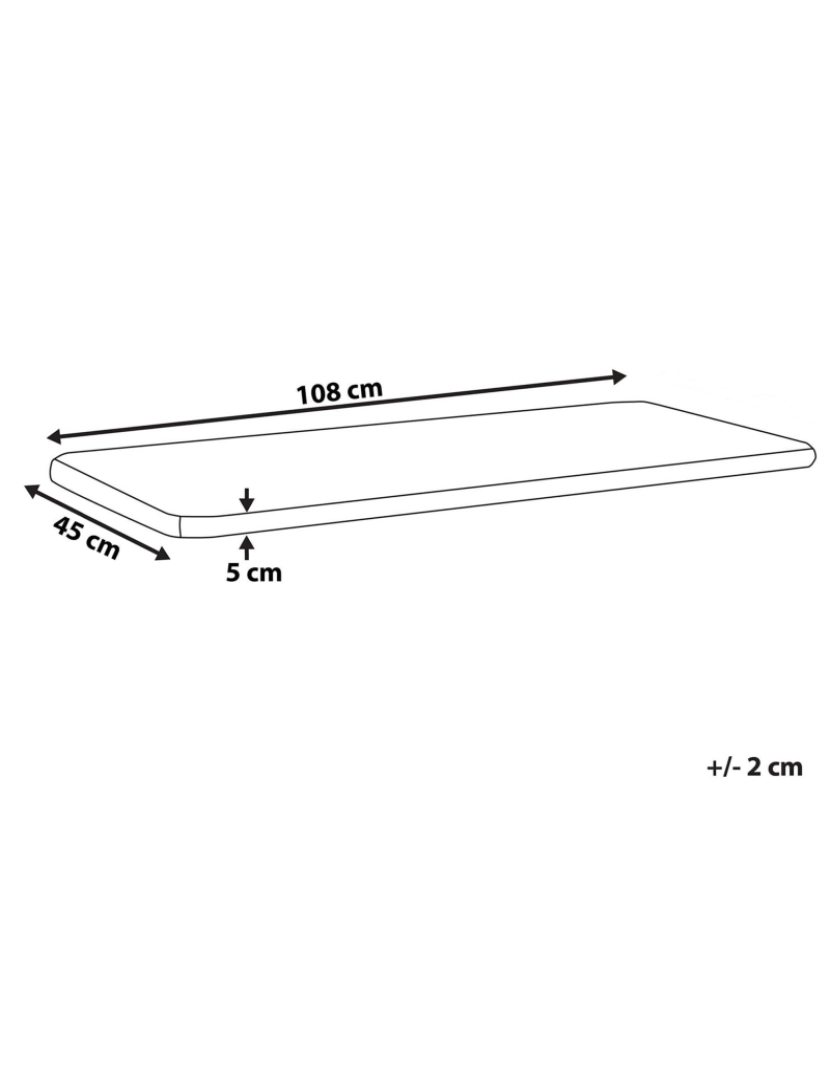 Beliani - Almofada de assento para banco branca 108 x 45 cm SOVANA