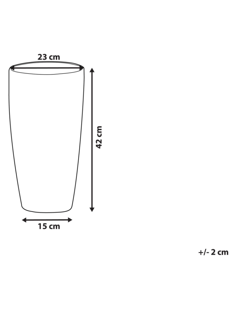 Beliani - Vaso para plantas com efeito de mármore branca 32 x 32 x 58 cm LIMENARI