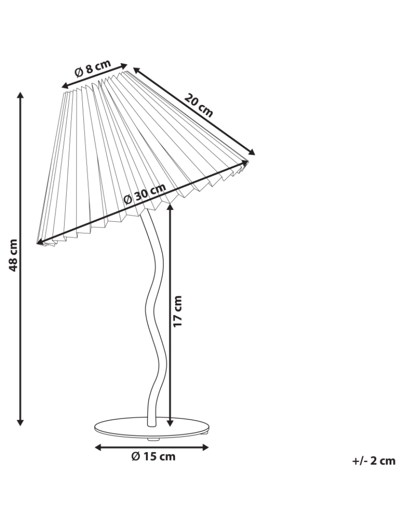 Beliani - Candeeiro de mesa em metal laranja 48 cm ALWERO