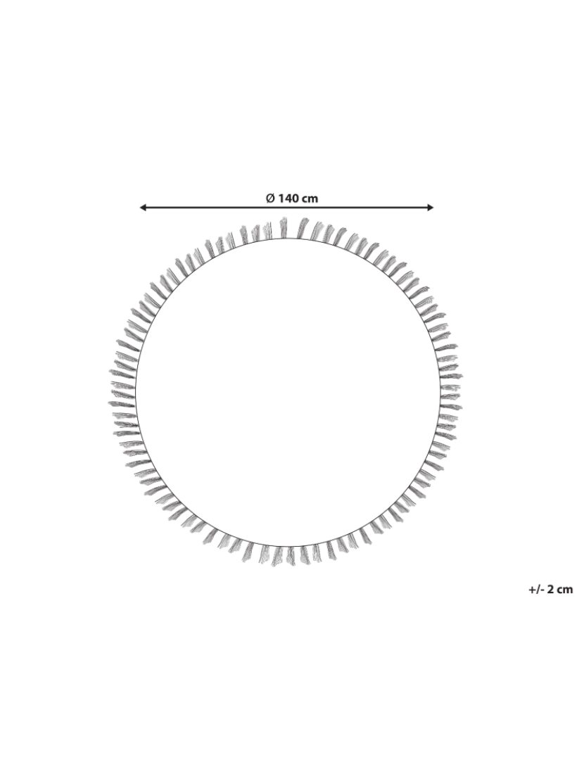 Beliani - Tapete em lã cinzento e branco creme ⌀ 140 cm BULDAN