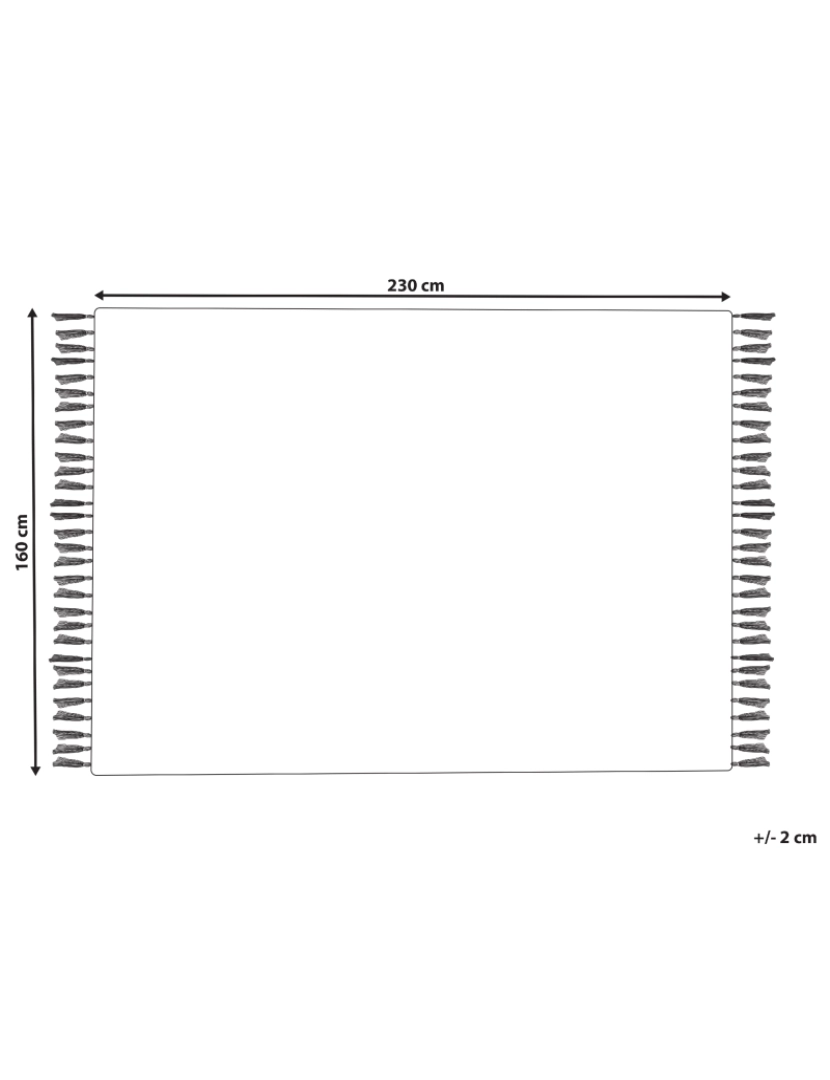 Beliani - Tapete em lã cinzento e branco creme 160 x 230 cm TOPRAKKALE