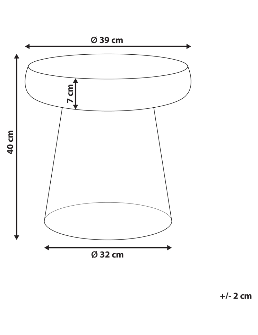 Beliani - Mesa de apoio em vidro cinzento CALDERA