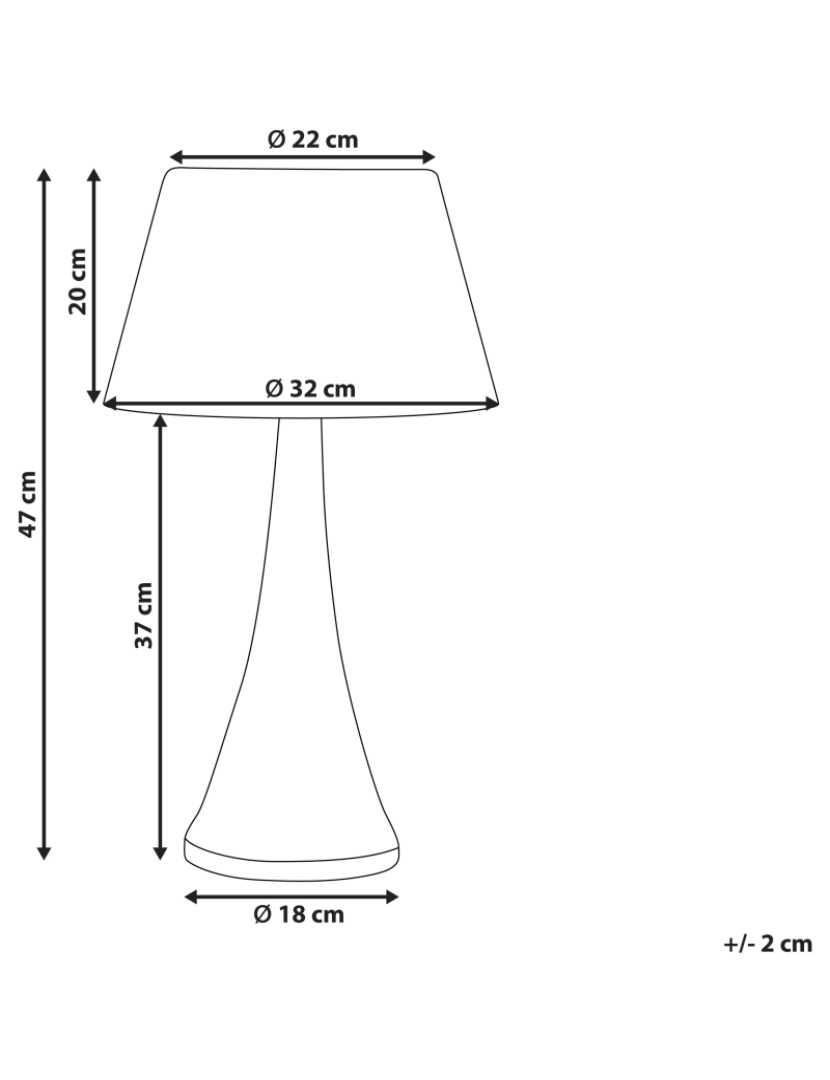 Beliani - Candeeiro de mesa em madeira de mango creme 47 cm PELLEJAS