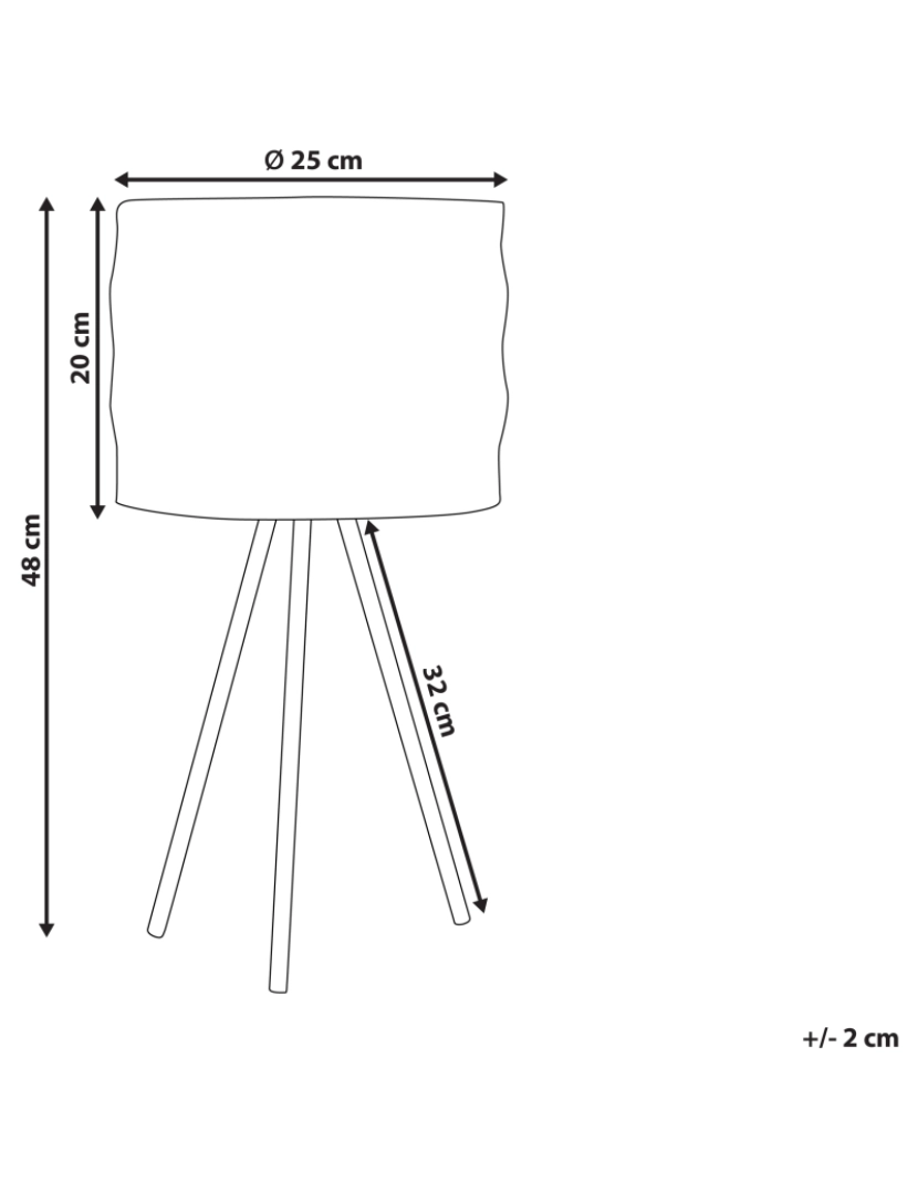 Beliani - Candeeiro de mesa em metal preto 48 cm CULEBRA