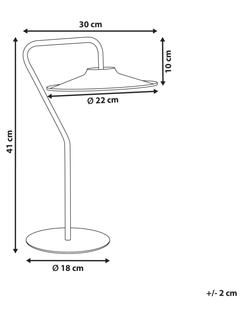 imagem de Candeeiro de mesa LED em metal preto GALETTI1