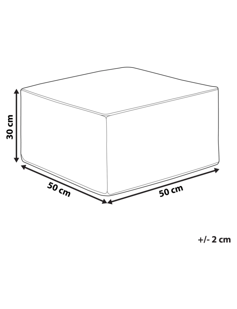 Beliani - Pufe cinzento 50 x 30 cm MUKKI