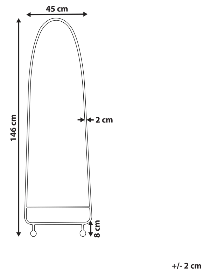 Beliani - Espelho 146 cm Verde-oliva PARNAY