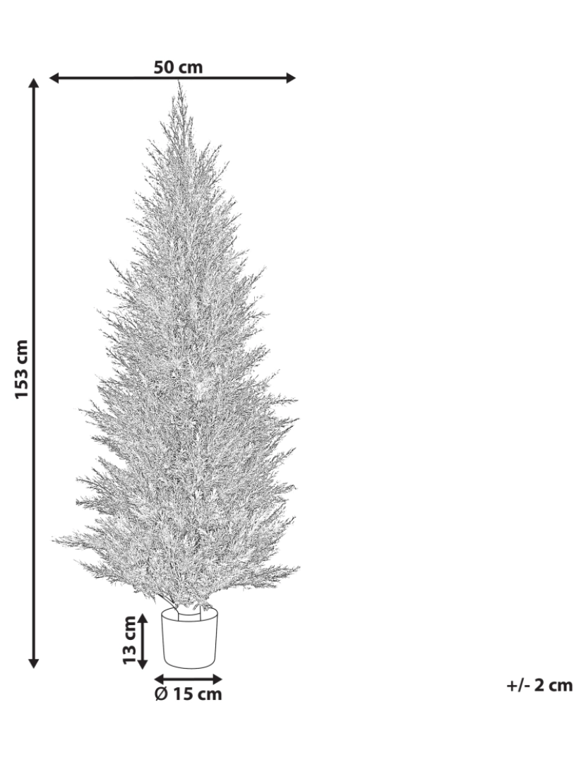 Beliani - Planta artificial em vaso 153 cm CEDAR TREE