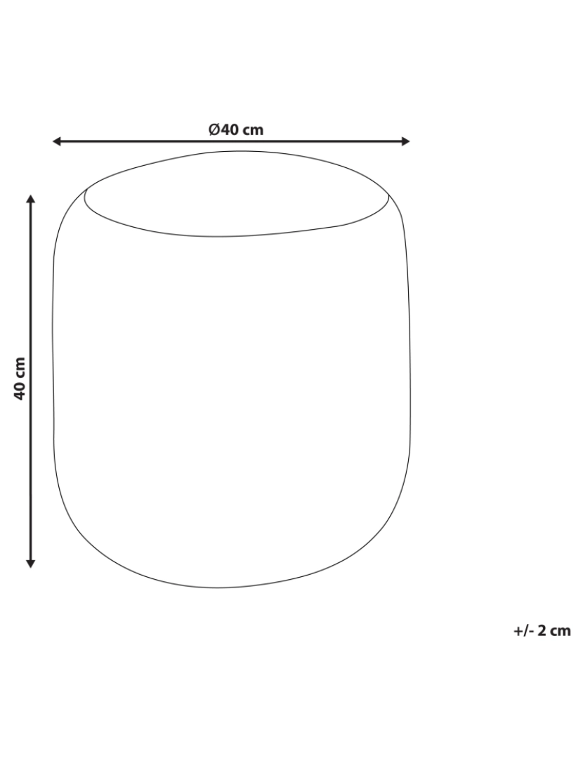 Beliani - Pufe em juta creme ⌀ 40 cm RESAFA