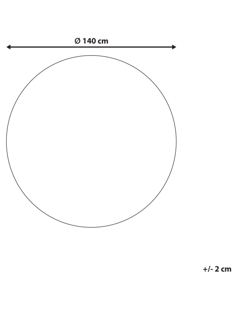 imagem de Tapete redondo em algodão creme e preto ø 140 cm HEART1