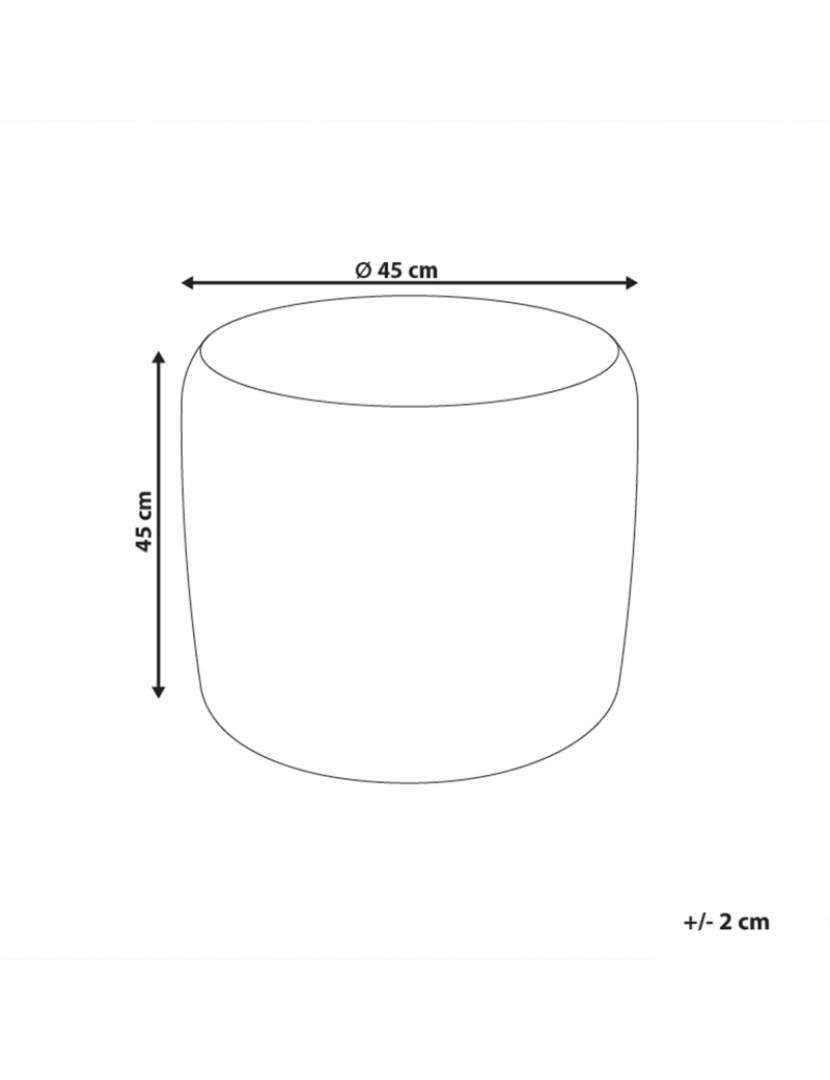 Beliani - Pufe em macramé de algodão castanho 45 x 45 cm THAKOT