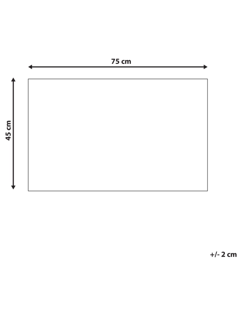 Beliani - Tapete de entrada em fibra de coco natural e preta 45 x 75 cm POBEDA