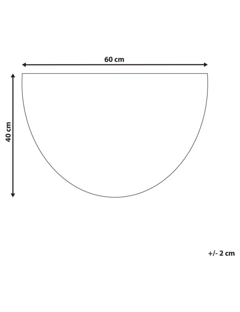 Beliani - Tapete de entrada semicircular em fibra de coco natural 40 x 60 cm KINABALU