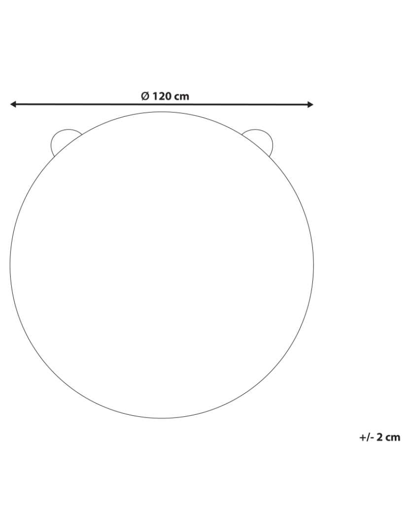 imagem de Tapete para crianças em juta creme com motivo de urso ⌀ 120 cm KOSALAR1