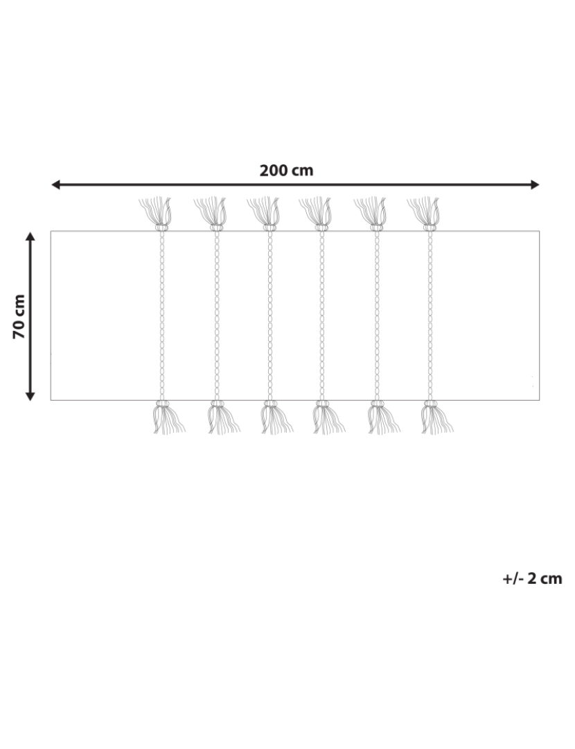 Beliani - Tapete em juta creme 70 x 200 cm UZUNTA