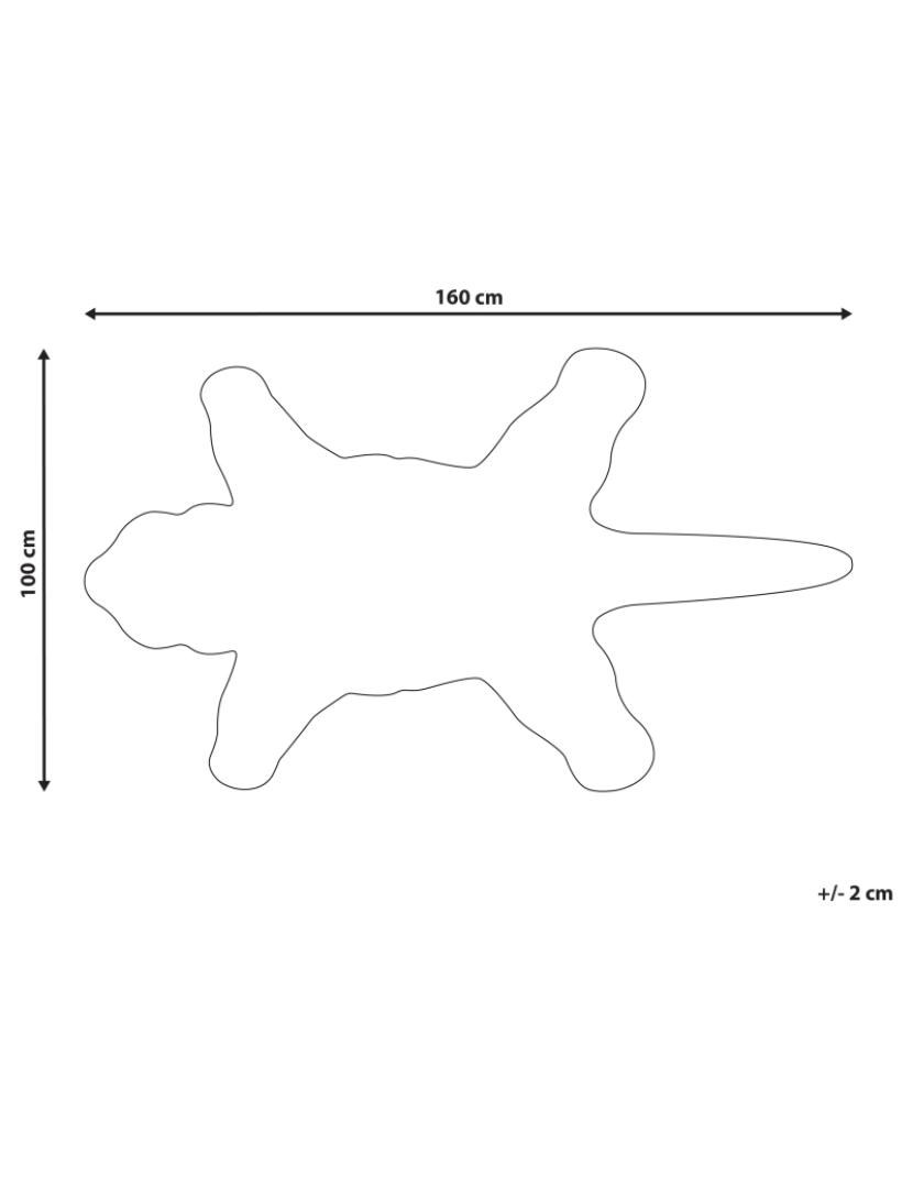 Beliani - Tapete para crianças em lã creme e branca impressão leopardo 100 x 160 cm MIBU